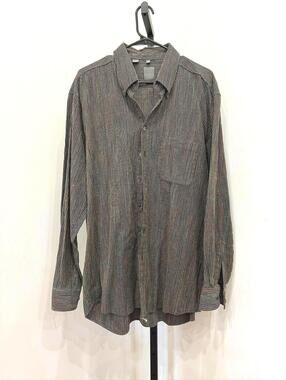 Haupt Men's Striped Long Sleeve Button-Up Shirt XL